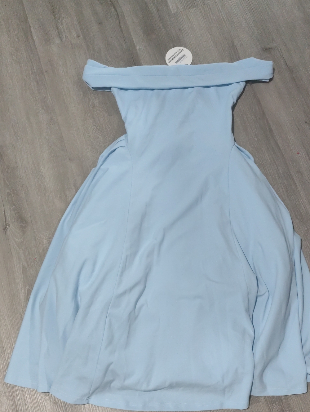 Off-Shoulder Light Blue Women’s Dress